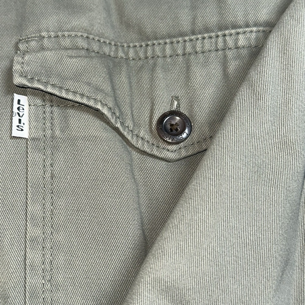 LEVIS Men's XXL Green/Gray Ripstop Sherpa Fleece Lined Shacket Shirt Jacket‎ - Picture 9 of 16